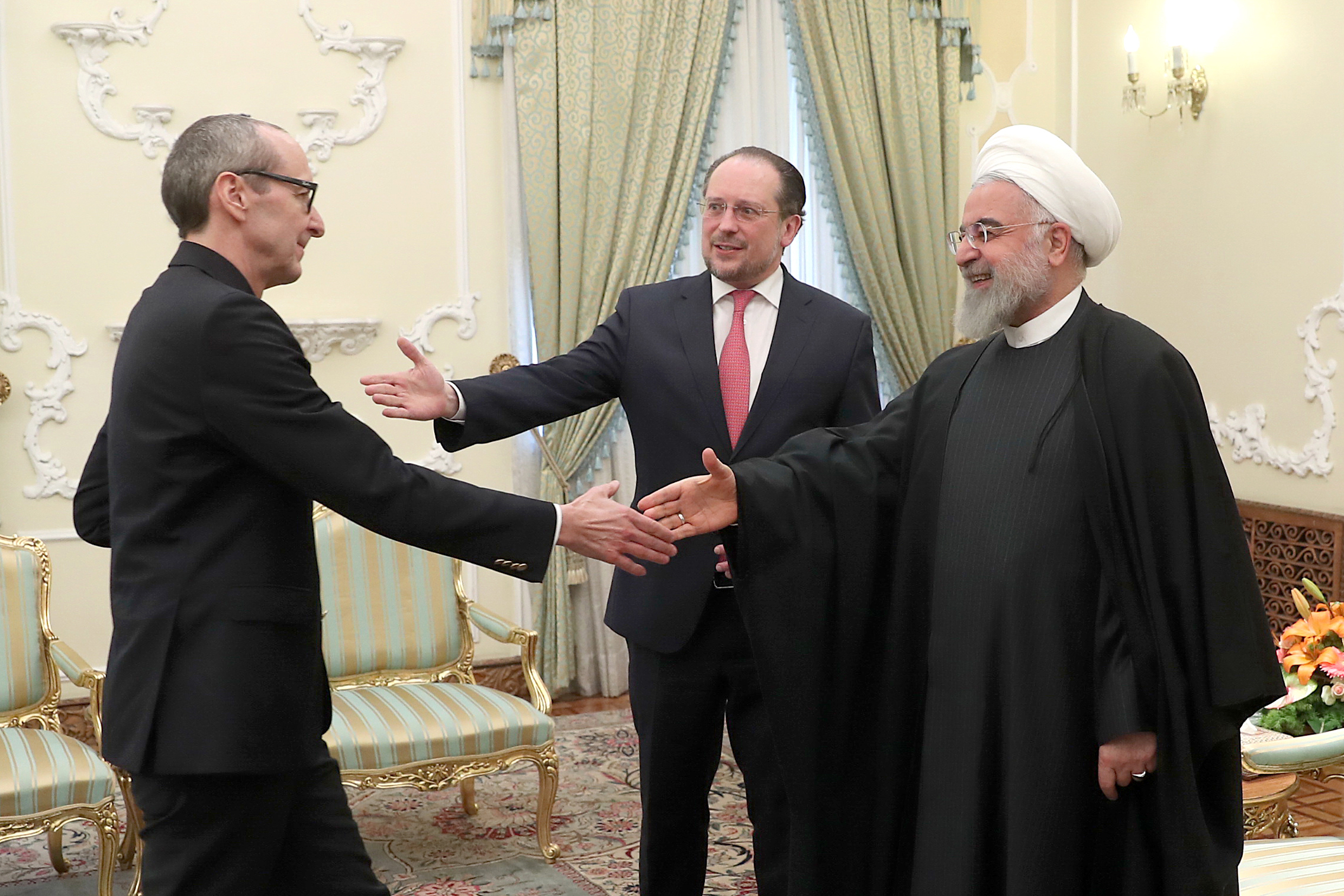حسن روحانی با وزیر خارجه اتریش2