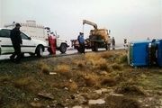 یک دستگاه خودرو نیسان در محور «پل زال - خرم آباد» واژگون شد
