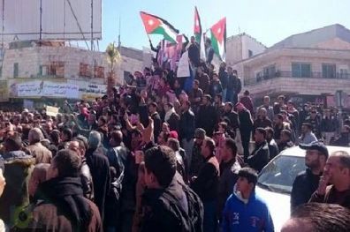 برپایی تظاهرات در جنوب اردن برای برکناری دولت