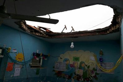تخریب سقف کلاس درس در میناب/زنگ خطر برای دانش آموزان به صدا درآمد